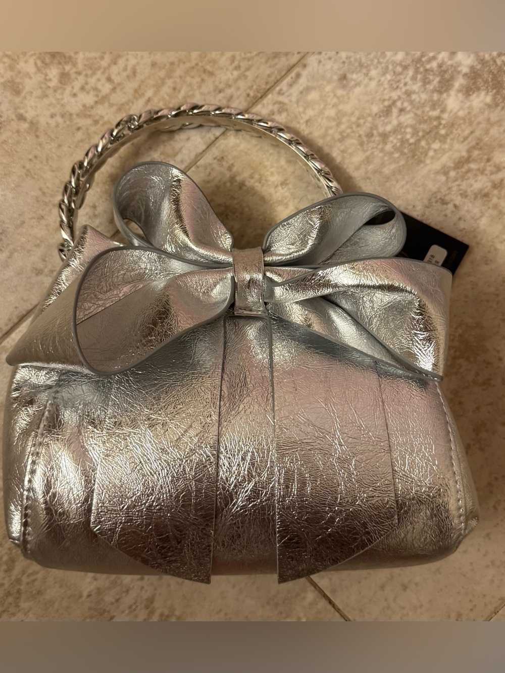 House of Harlow Silver Metallic Pocketbook Handbag Purse NWT